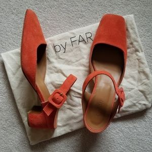 By Far Shoes Mira Heel mary jane red suede 39EU